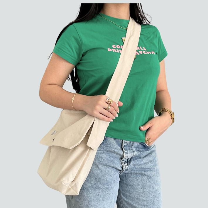 Off-White Cross Bag with Cap