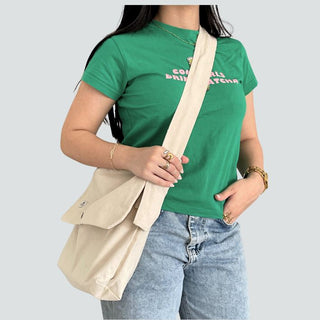 Off-White Cross Bag with Cap
