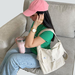 Off-White Cross Bag with Cap