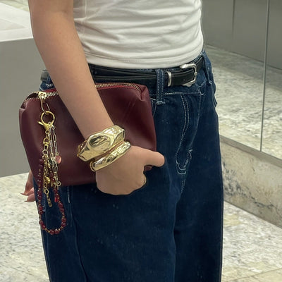 Burugndy Leather Pouch