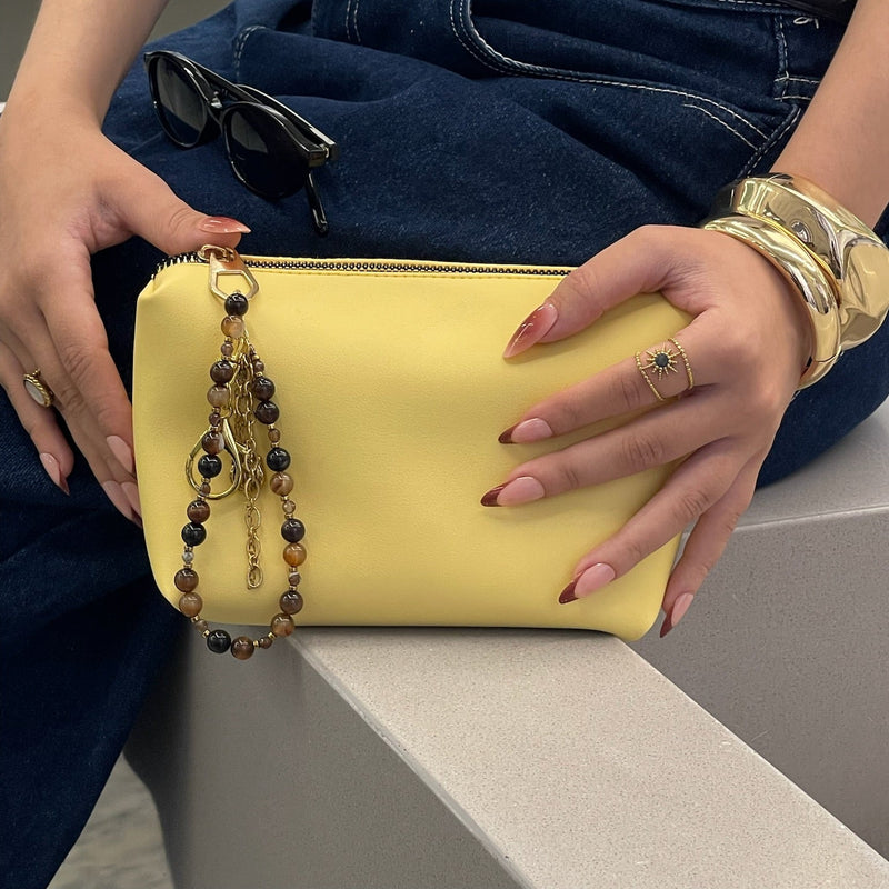 Yellow Leather Pouch