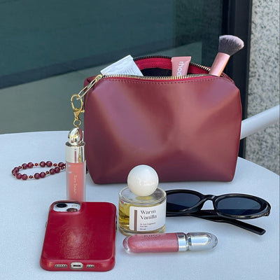 Burugndy Leather Pouch