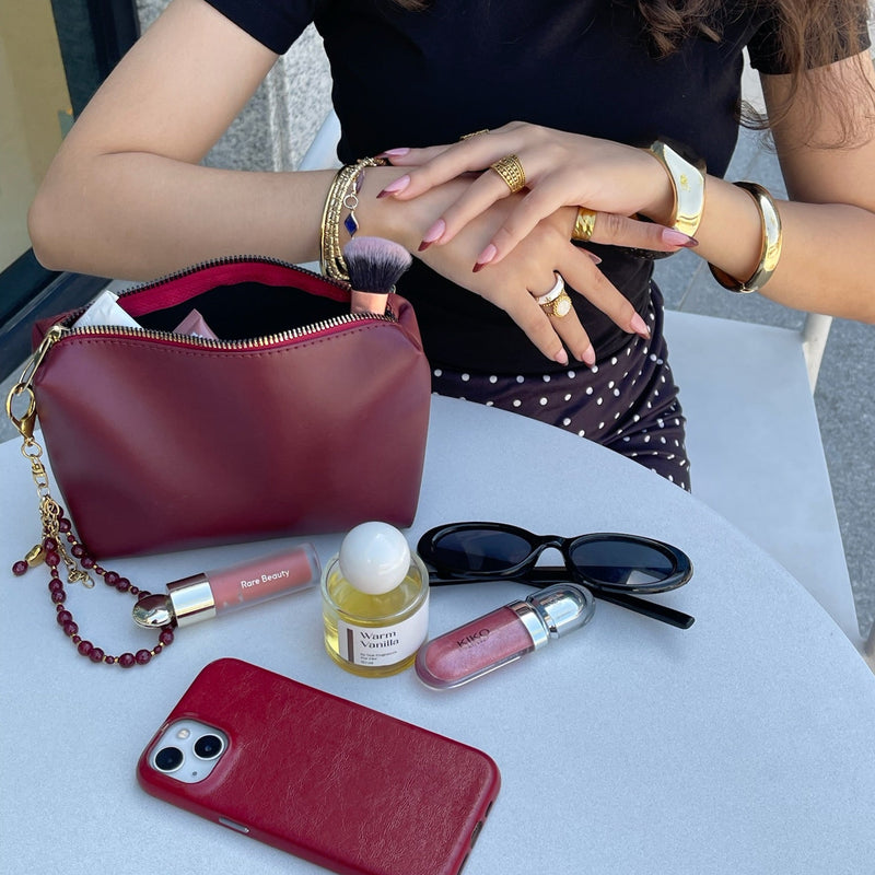 Burgundy Leather Pouch